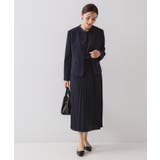 ネイビー(094) | ≪通勤・セレモニー対応≫ジョーゼットプリーツワンピース【洗濯機OK】 | OPAQUE.CLIP