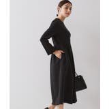 ≪通勤 セレモニー対応≫フィットアンドフレアワンピースダブルクロス【洗濯機OK】 | OPAQUE.CLIP | 詳細画像1 