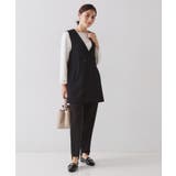 ≪通勤・セレモニー対応≫Vネックミドルジレ【洗濯機OK】 | OPAQUE.CLIP | 詳細画像2 