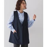 ネイビー(094) | ≪通勤・セレモニー対応≫Vネックミドルジレ【洗濯機OK】 | OPAQUE.CLIP