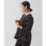 フラワー刺繍ペプラムブラウス【洗濯機OK】 | OPAQUE.CLIP | 詳細画像1 