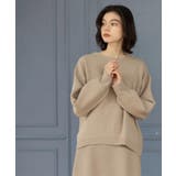 サイド編地切替ニットトップス/セットアップ対応【洗濯機OK】 | OPAQUE.CLIP | 詳細画像15 