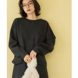 チャコールグレー(014) | サイド編地切替ニットトップス/セットアップ対応【洗濯機OK】 | OPAQUE.CLIP