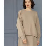 ベージュ(052) | サイド編地切替ニットトップス/セットアップ対応【洗濯機OK】 | OPAQUE.CLIP