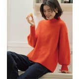 オレンジ(867) | ふわふわハイネックニット【洗濯機OK】 | OPAQUE.CLIP