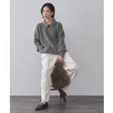 スパンコールラメ衿2WAYペプラムニット【洗濯機OK】 | OPAQUE.CLIP | 詳細画像18 