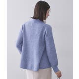 スパンコールラメ衿2WAYペプラムニット【洗濯機OK】 | OPAQUE.CLIP | 詳細画像8 