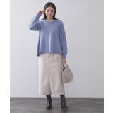 スパンコールラメ衿2WAYペプラムニット【洗濯機OK】 | OPAQUE.CLIP | 詳細画像13 