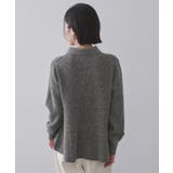 スパンコールラメ衿2WAYペプラムニット【洗濯機OK】 | OPAQUE.CLIP | 詳細画像24 