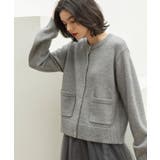 金ボタンラメニットカーディガン【洗濯機OK】 | OPAQUE.CLIP | 詳細画像8