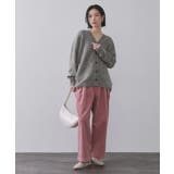 Vネックニットカーディガン/セットアップ対応可【洗濯機OK】 | OPAQUE.CLIP | 詳細画像6