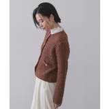 モヘヤタッチケーブル金ボタンカーディガン【洗濯機OK】 | OPAQUE.CLIP | 詳細画像18