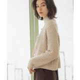 モヘヤタッチケーブル金ボタンカーディガン【洗濯機OK】 | OPAQUE.CLIP | 詳細画像2 