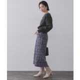 ファンシーツイードナロースカート【洗濯機OK】 | OPAQUE.CLIP | 詳細画像3 