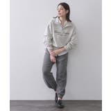 ハーフZIPロゴ刺繍裏毛【洗濯機OK】 | OPAQUE.CLIP | 詳細画像2 