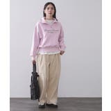 ハーフZIPロゴ刺繍裏毛【洗濯機OK】 | OPAQUE.CLIP | 詳細画像6 