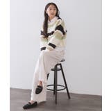 カラーボーダーミドルゲージニット | OPAQUE.CLIP | 詳細画像7 