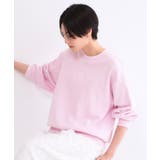ピンク(071) | ロゴ刺繍裏毛トップス【洗濯機OK】 | OPAQUE.CLIP