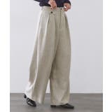 ヘリンボーンタックワイドパンツ【洗濯機OK】 | OPAQUE.CLIP | 詳細画像1 