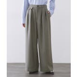 ヘリンボーンタックワイドパンツ【洗濯機OK】 | OPAQUE.CLIP | 詳細画像9 