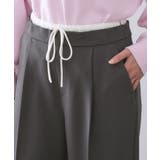 サテンレイヤード風ワイドパンツ【洗濯機OK】 | OPAQUE.CLIP | 詳細画像12 