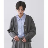 襟チュールシャツ【洗濯機OK】 | OPAQUE.CLIP | 詳細画像5 