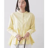 ライトイエロー(030) | ペプラムシャツ【洗濯機OK】 | OPAQUE.CLIP