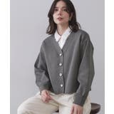 ゴールドビックボタンVネックニットカーディガン【洗濯機OK】 | OPAQUE.CLIP | 詳細画像44 