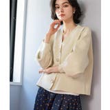 オフホワイト(003) | ゴールドビックボタンVネックニットカーディガン【洗濯機OK】 | OPAQUE.CLIP