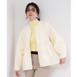 撥水ノーカラーペプラムブルゾン【洗濯機OK/抗ピル】 | OPAQUE.CLIP | 詳細画像1 