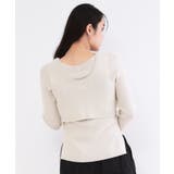 ビスチェベストsetレイヤードリブニット【洗濯機OK】 | OPAQUE.CLIP | 詳細画像1 