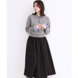 ポロ襟ニットドッキングフレアワンピース【洗濯機OK】 | OPAQUE.CLIP | 詳細画像2 