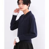 ポロ襟ニットドッキングフレアワンピース【洗濯機OK】 | OPAQUE.CLIP | 詳細画像5 