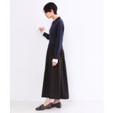 ポロ襟ニットドッキングフレアワンピース【洗濯機OK】 | OPAQUE.CLIP | 詳細画像10 