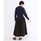 ポロ襟ニットドッキングフレアワンピース【洗濯機OK】 | OPAQUE.CLIP | 詳細画像11 