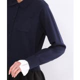 ポロ襟ニットドッキングフレアワンピース【洗濯機OK】 | OPAQUE.CLIP | 詳細画像14 