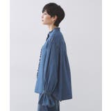 セルロース混デニムフリルブラウス【洗濯機OK】 | OPAQUE.CLIP | 詳細画像19 