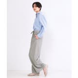 ウエストサテンイージータックワイドパンツ【洗濯機OK】 | OPAQUE.CLIP | 詳細画像4 