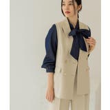 金ボタンダブルブレストテーラードジレ/セットアップ対応【洗える】《S～LL》 | OPAQUE.CLIP | 詳細画像7 