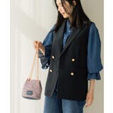 金ボタンダブルブレストテーラードジレ/セットアップ対応【洗える】《S～LL》 | OPAQUE.CLIP | 詳細画像12 