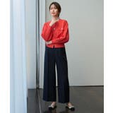 金ボタンデザインワイドパンツ/セットアップ対応【洗濯機OK】《S～LL》 | OPAQUE.CLIP | 詳細画像1 