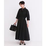 サッシュリボンベルト付きフレアシャツワンピース【洗濯機OK/防シワ加工】 | OPAQUE.CLIP | 詳細画像24 