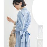 リボンベルト付きシャツワンピース【洗濯機OK／防シワ加工】 | OPAQUE.CLIP | 詳細画像3 