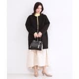 リバーシブル配色ノーカラーコート【洗濯機OK】 | OPAQUE.CLIP | 詳細画像24 