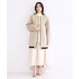 リバーシブル配色ノーカラーコート【洗濯機OK】 | OPAQUE.CLIP | 詳細画像26 