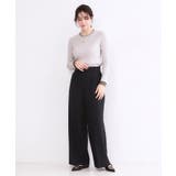 レイヤード風クルーネックリブニット【洗濯機OK】 | OPAQUE.CLIP | 詳細画像2 