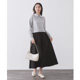 ダブルポロ衿ニットドッキングワンピース【洗濯機OK】 | OPAQUE.CLIP | 詳細画像1 