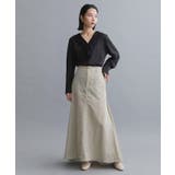 【es】ヒゲレースVネックブラウス【洗濯機OK】 | OPAQUE.CLIP | 詳細画像2