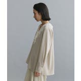 【es】ヒゲレースVネックブラウス【洗濯機OK】 | OPAQUE.CLIP | 詳細画像10