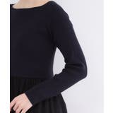 リブニットドッキングワンピース【洗濯機OK】 | OPAQUE.CLIP | 詳細画像13 